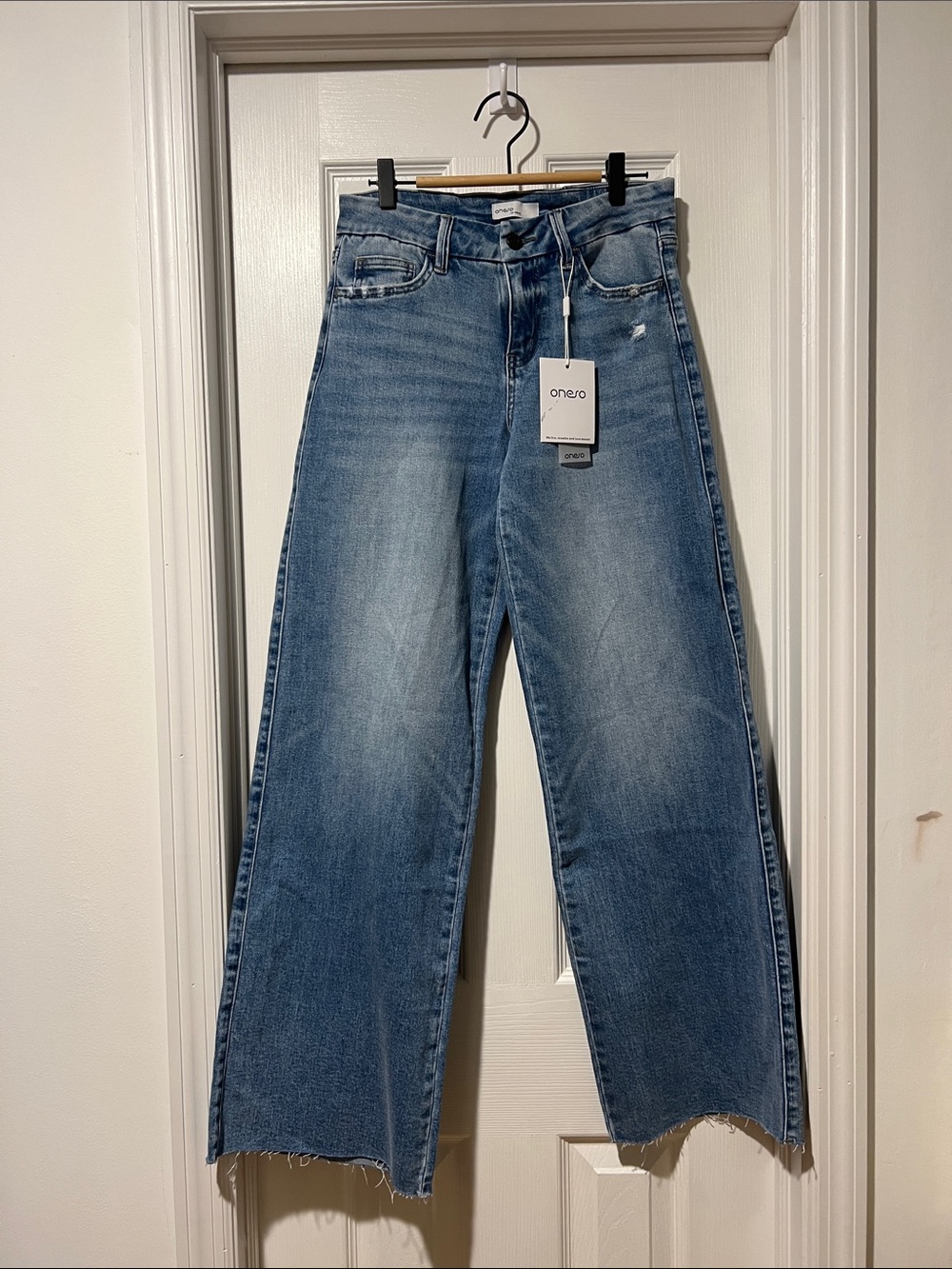 High-Rise Wide Leg Jeans - Blue